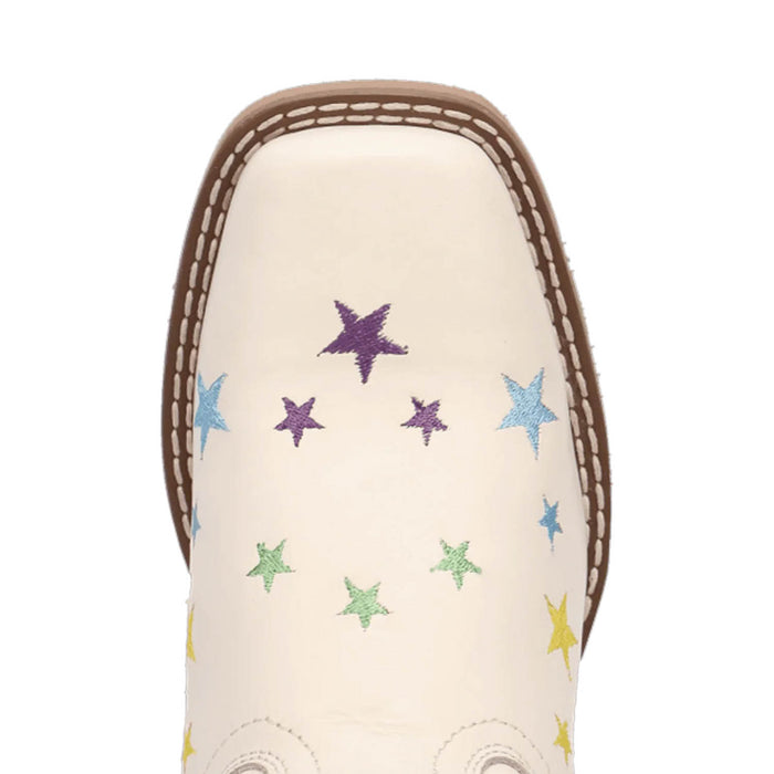 Dan Post Kids Girls Starlett White Multi Leather 8in Cowboy Boots
