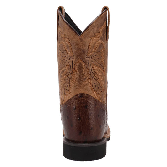 Dan Post Kids Unisex Jet Chocolate/Brown Leather Cowboy Boots