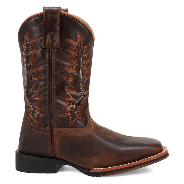 Dan Post Youth Unisex Dexter Rust/Green Leather Cowboy Boots