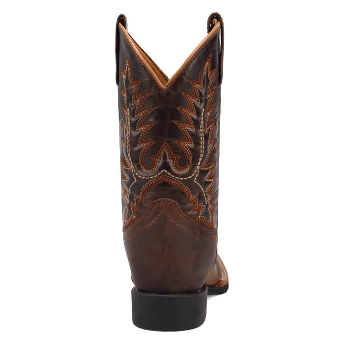 Dan Post Youth Unisex Dexter Rust/Green Leather Cowboy Boots