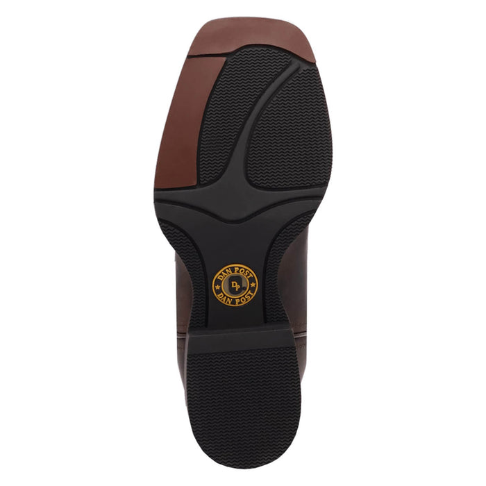 Dan Post Youth Unisex Salina Chocolate/Turquoise Leather Cowboy Boots