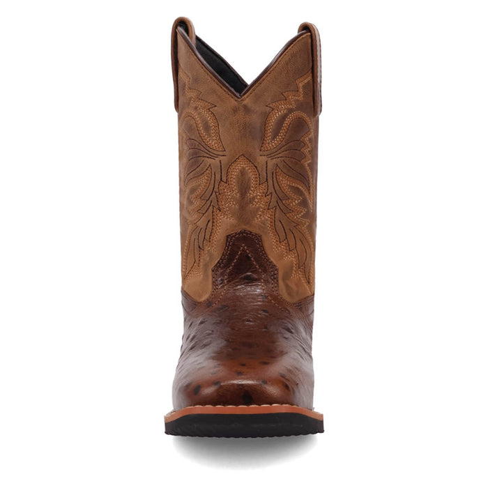 Dan Post Youth Unisex Jet Chocolate/Brown Leather Cowboy Boots