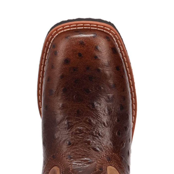 Dan Post Youth Unisex Jet Chocolate/Brown Leather Cowboy Boots