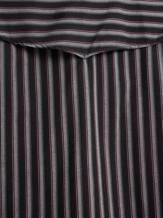 Ely and Walker Mens Pro Stripe Vented Western Black/Grey Poly/Cotton L/S Shirt