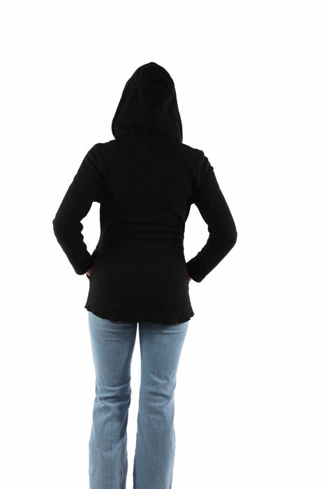 Scully Womens Southwest Embroidered Black 100% Cotton Hoodie