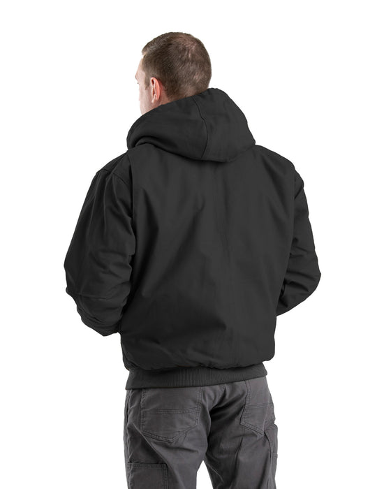 Berne Apparel Mens Heritage Duck Hooded Active Black 100% Cotton Jacket