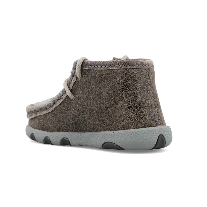 Twisted X Infant Unisex Driving Moc Grey/Light Grey Leather Chukka Boots