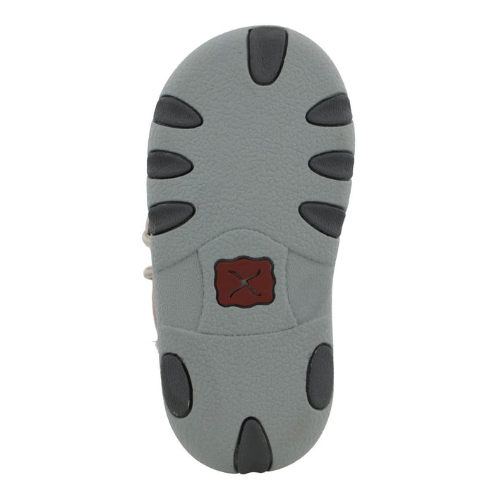 Twisted X Infant Unisex Driving Moc Grey/Light Grey Leather Chukka Boots