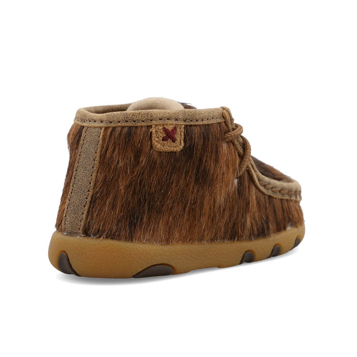 Twisted X Infant Unisex Driving Moc Light Brindle Leather Chukka Boots