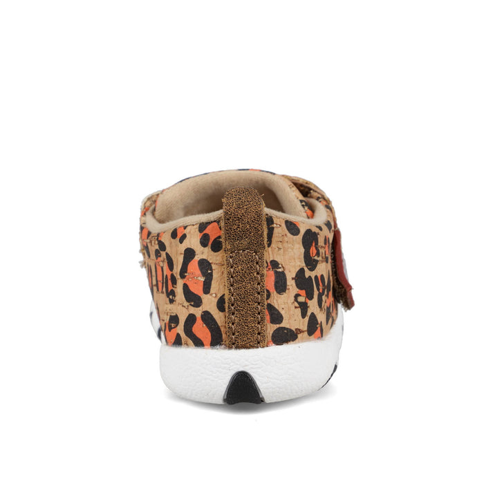 Twisted X Infant Girls Driving Moc Honey/Black/Carrot Fabric Slip-On Shoes