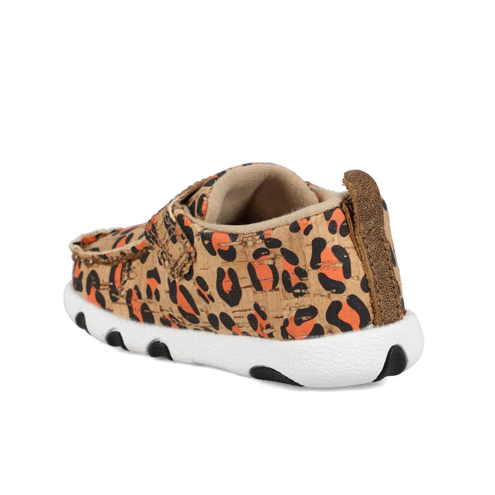 Twisted X Infant Girls Driving Moc Honey/Black/Carrot Fabric Slip-On Shoes