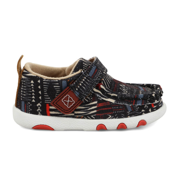 Twisted X Infant Unisex Driving Moc Black Multi Fabric Slip-On Shoes