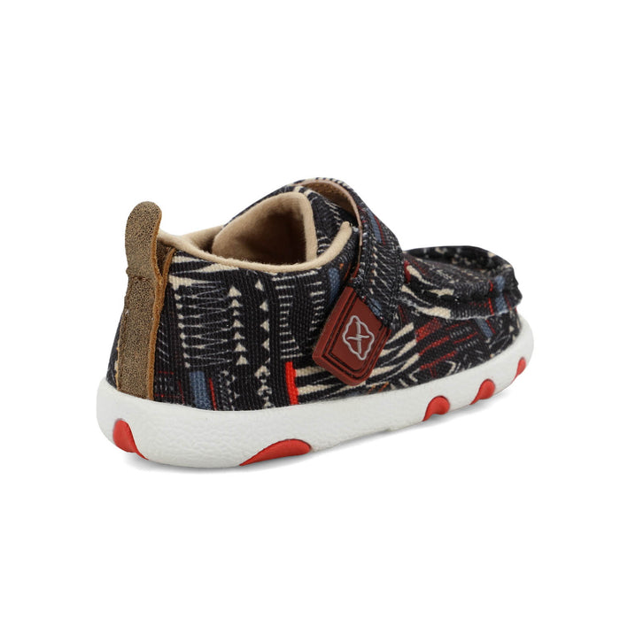 Twisted X Infant Unisex Driving Moc Black Multi Fabric Slip-On Shoes