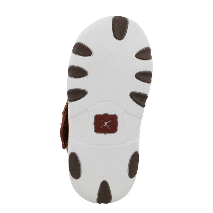 Twisted X Infant Unisex Driving Moc Tan Leather Slip-On Shoes