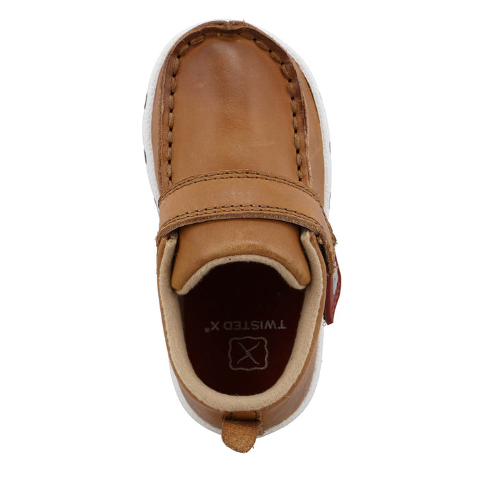 Twisted X Infant Unisex Driving Moc Tan Leather Slip-On Shoes