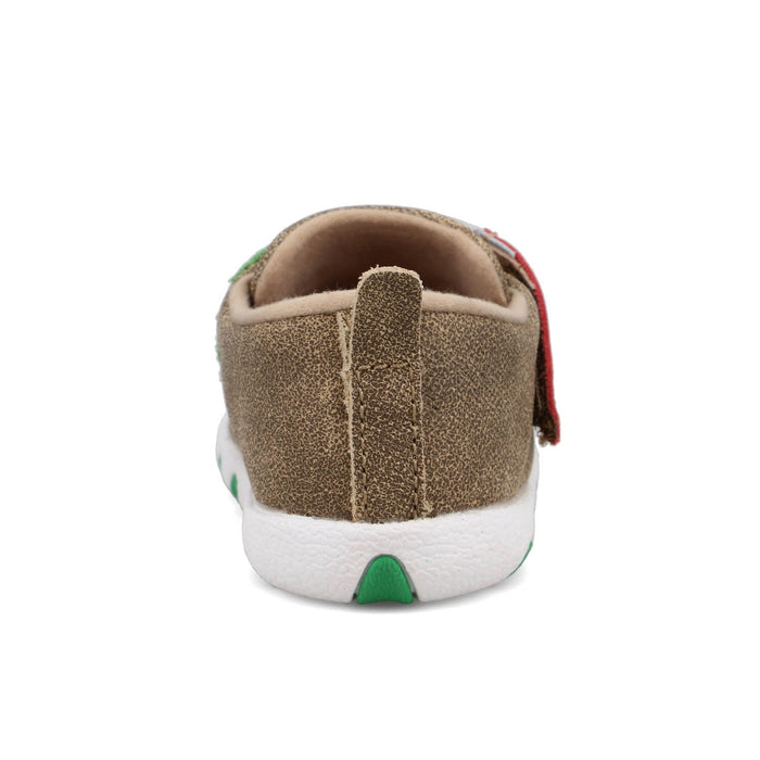 Twisted X Infant Unisex Driving Moc Dusty Tan/Multi Leather Slip-On Shoes