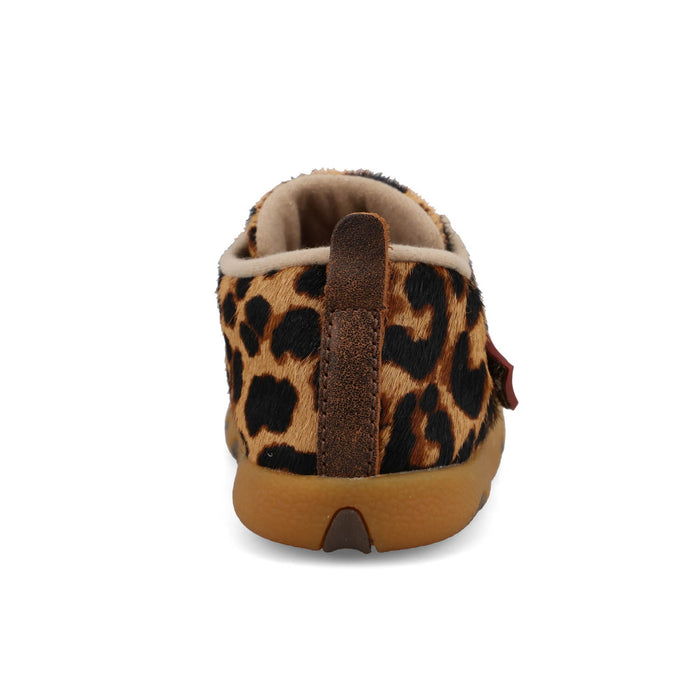 Twisted X Infant Girls Driving Moc Leopard Cowhide Slip-On Shoes