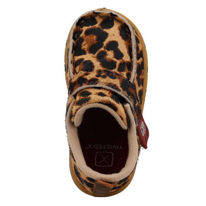 Twisted X Infant Girls Driving Moc Leopard Cowhide Slip-On Shoes