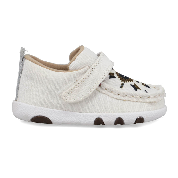 Twisted X Infant Unisex Driving Moc Southwest White Multi Fabric Slip-On Shoes