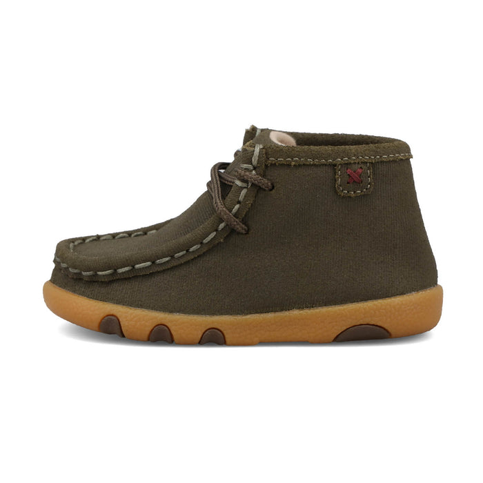 Twisted X Infant Unisex Driving Moc Taupe Leather Chukka Boots