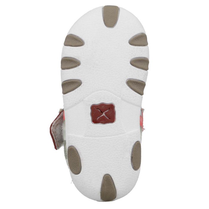 Twisted X Infant Girls Hooey Driving Moc Southwest Pink Fabric Slip-On Shoes