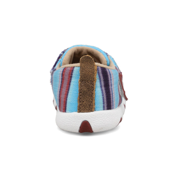 Twisted X Infant Unisex Hooey Driving Moc Serape Blue Fabric Slip-On Shoes