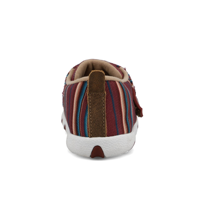 Twisted X Infant Unisex Hooey Driving Moc Serape Mauve Fabric Slip-On Shoes