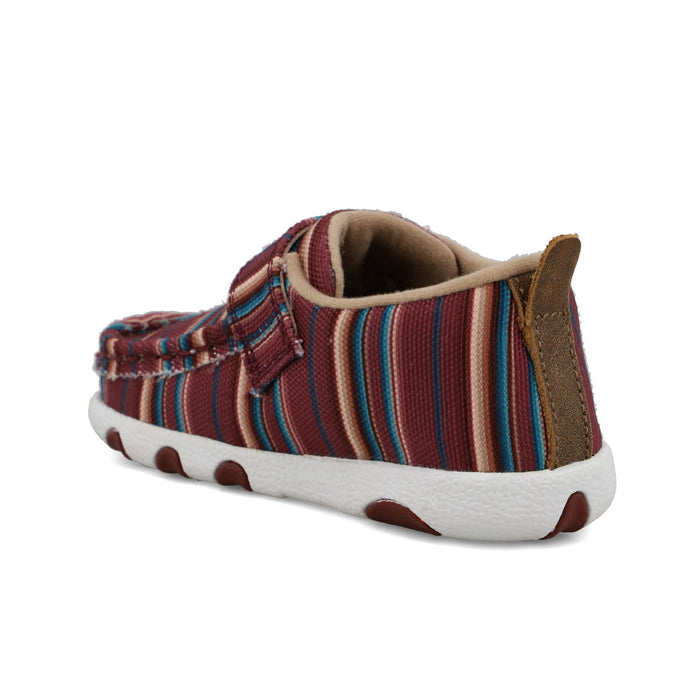 Twisted X Infant Unisex Hooey Driving Moc Serape Mauve Fabric Slip-On Shoes