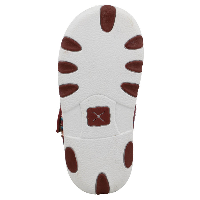 Twisted X Infant Unisex Hooey Driving Moc Serape Mauve Fabric Slip-On Shoes