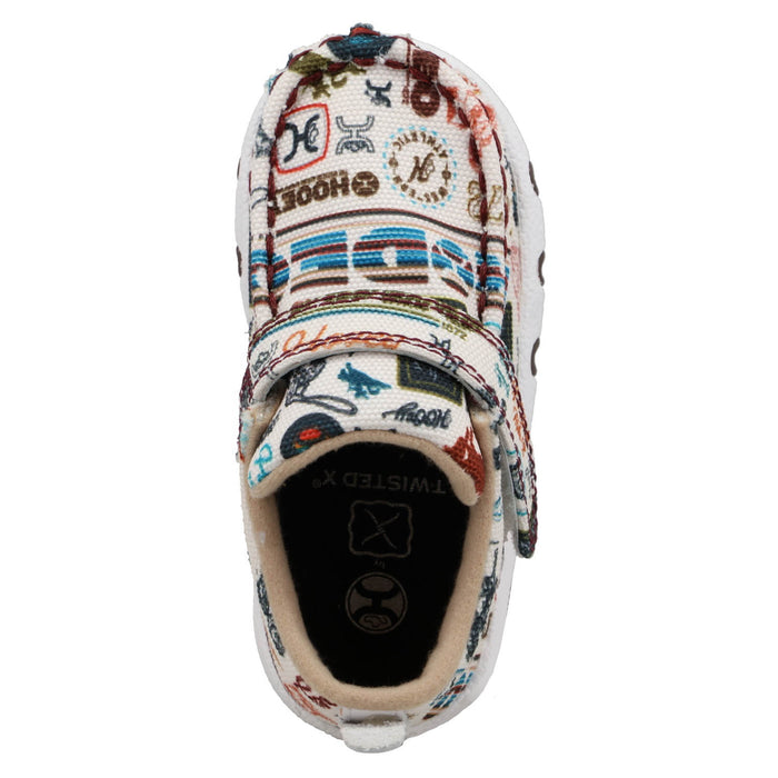 Twisted X Infant Unisex Hooey Driving Moc Words Multi-Color Fabric Slip-On Shoes