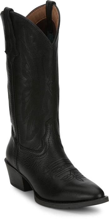 Justin Womens Renie 12in Western Midnight Leather Cowboy Boots