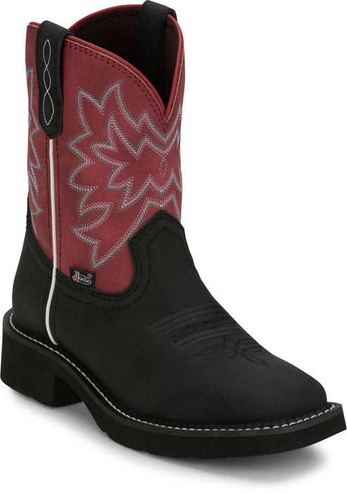 Justin Womens Sunny Midnight Leather Cowboy Boots