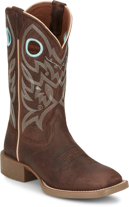 Justin Womens Liberty 11in Western Spicy Brown Leather Cowboy Boots