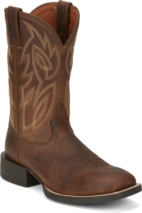 Justin Mens Canter 11in Western Dusky Water Buffalo Cowboy Boots