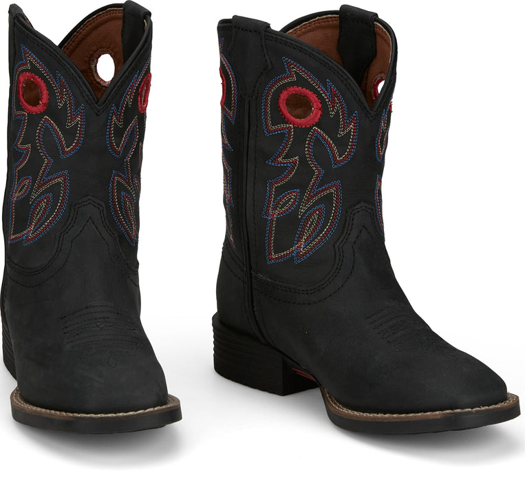 Justin Kids Unisex Bowline Junior Shadow Leather Cowboy Boots