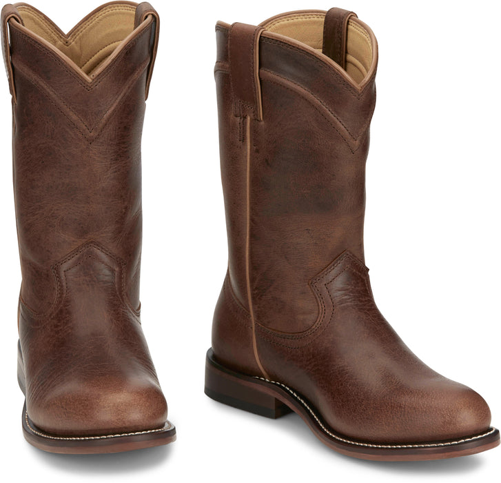 Justin Womens Holland Brown Leather Cowboy Boots
