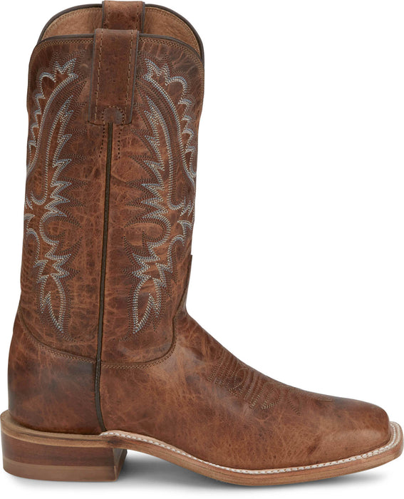 Justin Womens Peyton 11in Western Amber Leather Bent Rail Cowboy Boots