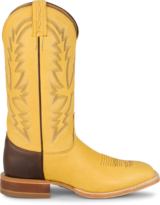 Justin Mens Boston 13in Whitetail Deer Yellow Leather CPX Cowboy Boots