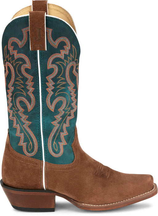 Justin Womens Annie Up 13in Sedona Leather Frontier Cowboy Boots