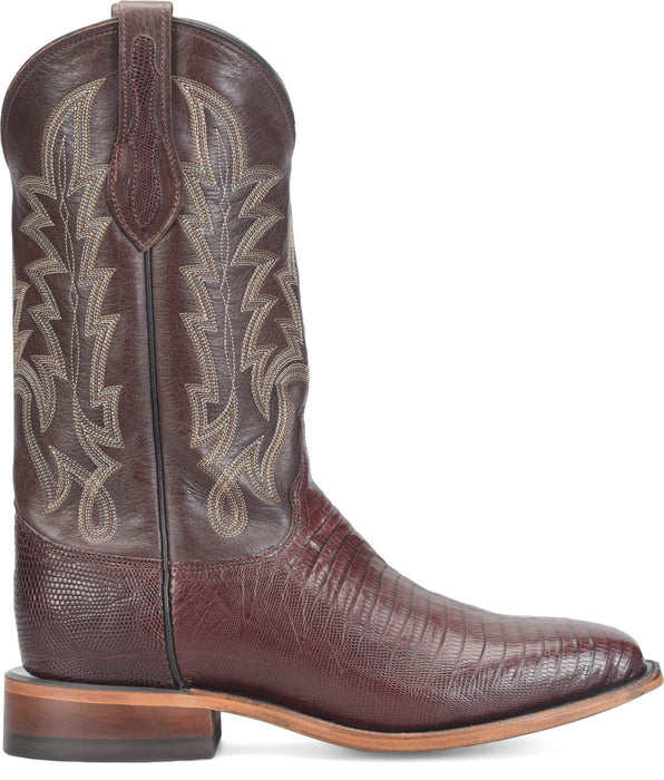Justin Mens Reposado 12in Chocolate Lizard Skin George Strait Cowboy Boots