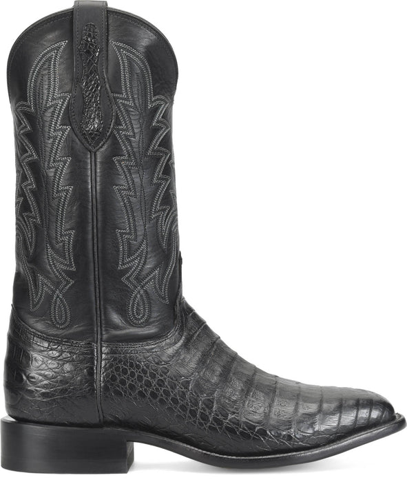 Justin Mens Panama Obsidian Caiman George Strait Cowboy Boots