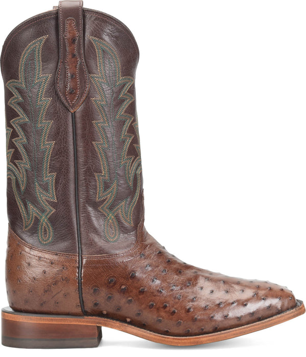 Justin Mens Rancher Kango Tobac Ostrich Skin George Strait Cowboy Boots