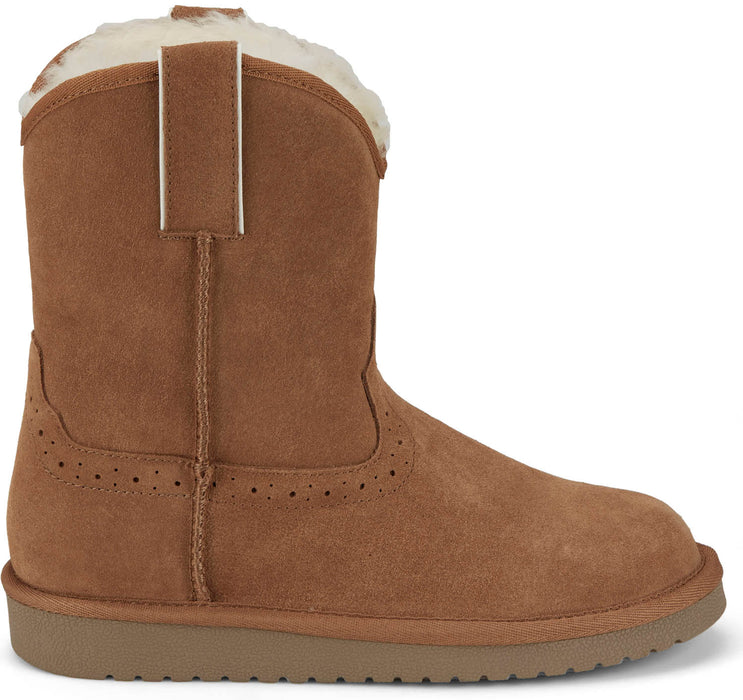 Justin Womens Heidi 8in Chestnut Shearling Cowboy Boots