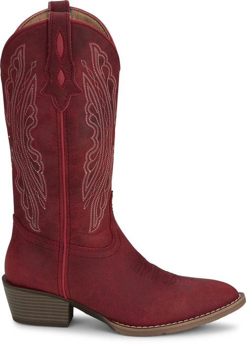Justin Womens Renie 12in Western Classic Red Leather Cowboy Boots