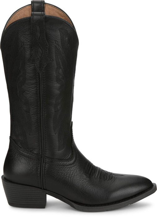 Justin Womens Renie 12in Western Midnight Leather Cowboy Boots