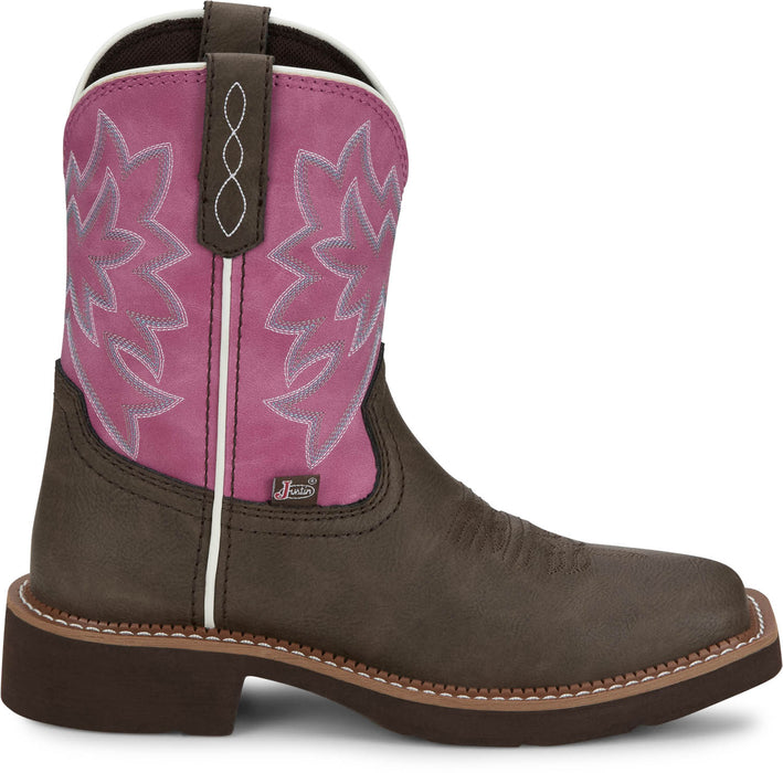 Justin Womens Sunny Chocolate Leather Cowboy Boots
