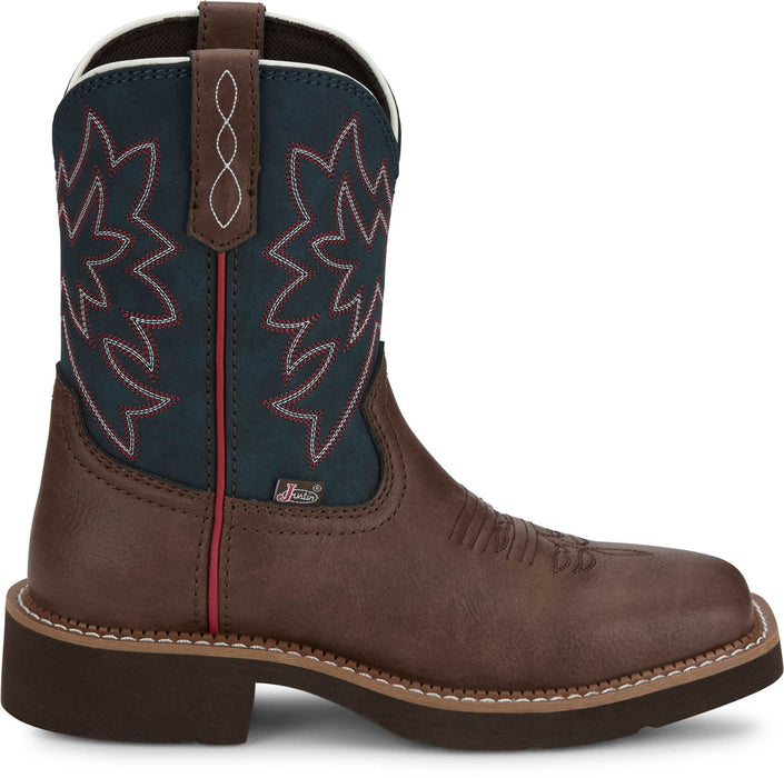 Justin Womens Sunny Brick Leather Cowboy Boots