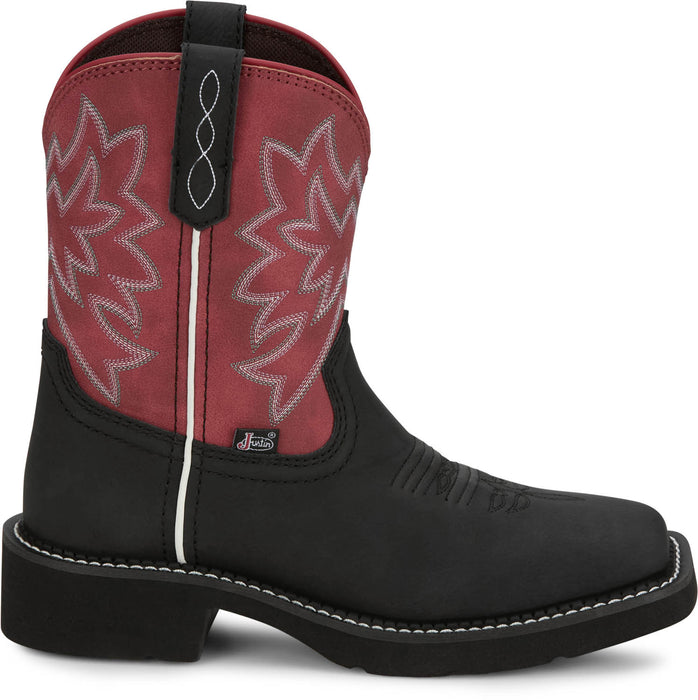 Justin Womens Sunny Midnight Leather Cowboy Boots