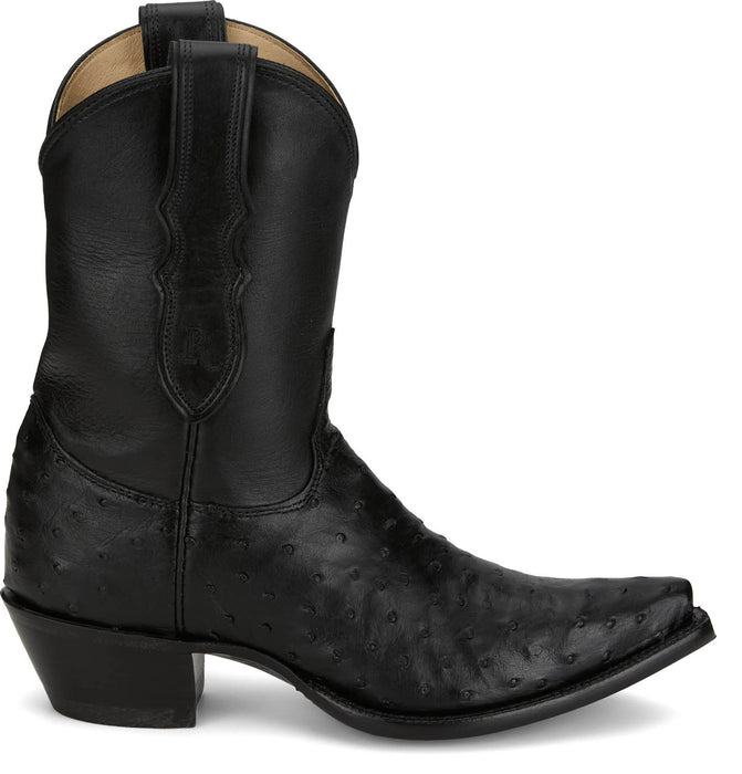 Justin Womens Anthem Black FQ Ostrich Cowboy Boots