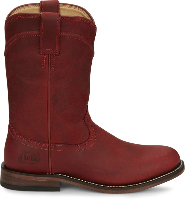 Justin Womens Holland Red Leather Cowboy Boots